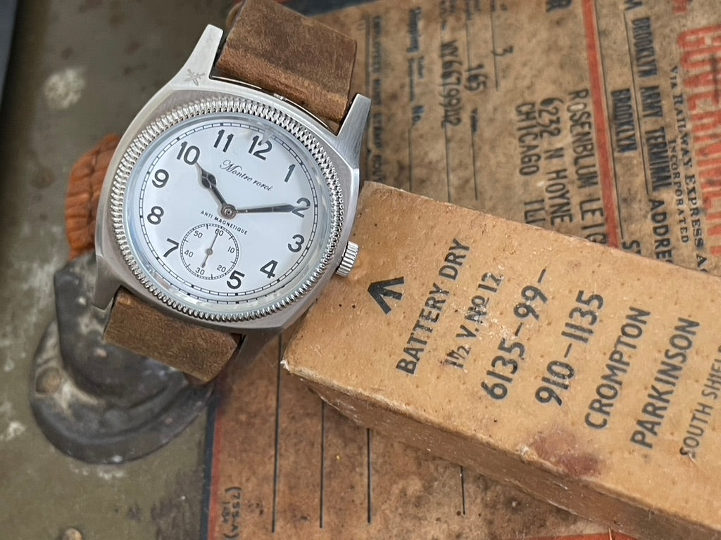 Big turtle small second brown genuine leather crazy horse strap