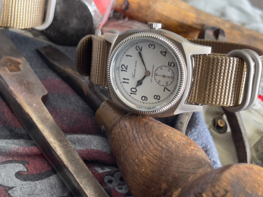 Big turtle small second brown genuine leather crazy horse strap