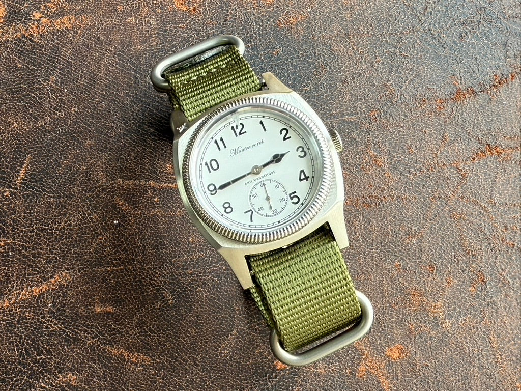 Big turtle small second brown genuine leather crazy horse strap