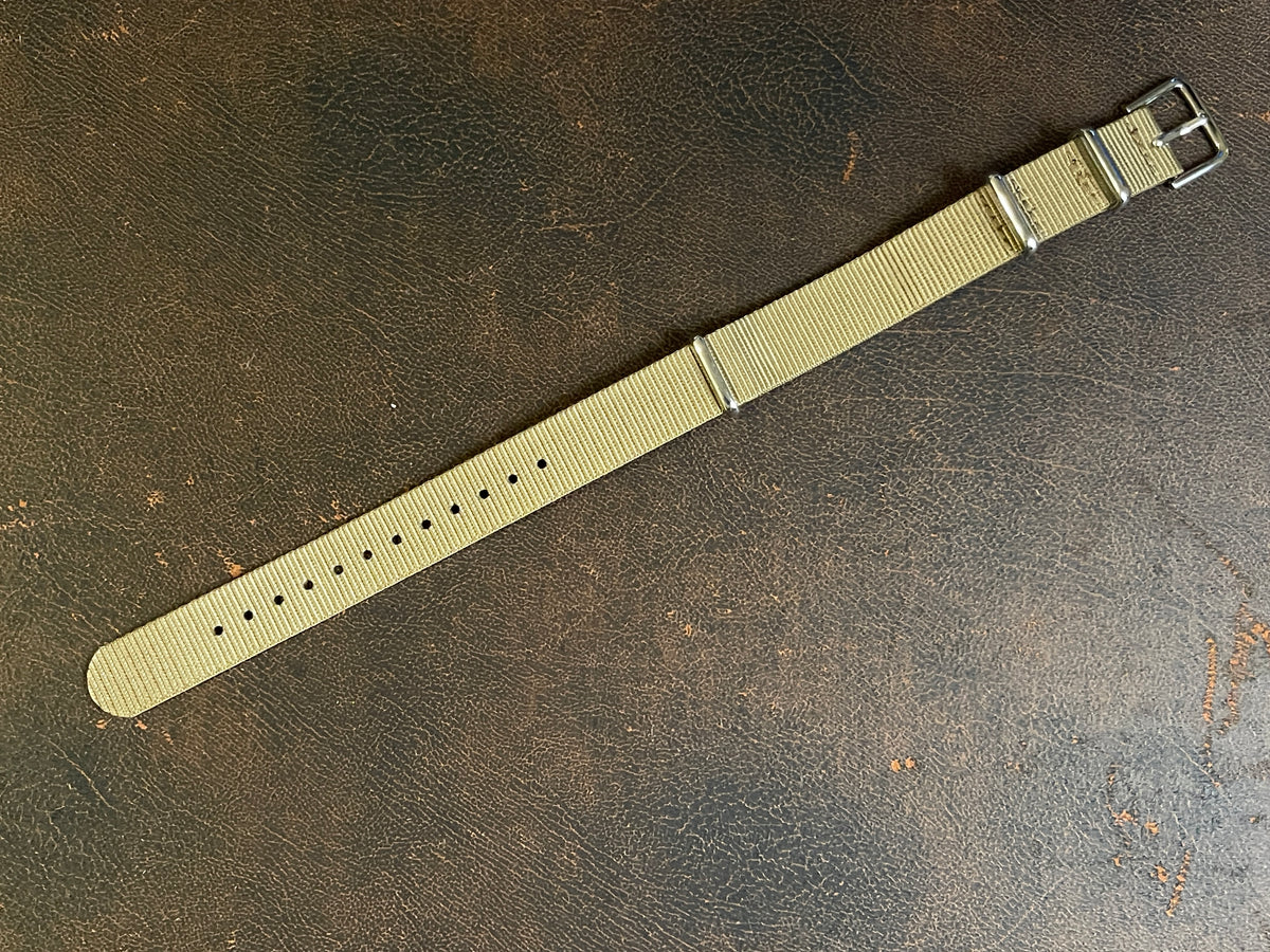 16mm width khaki (desert color) nylon strap