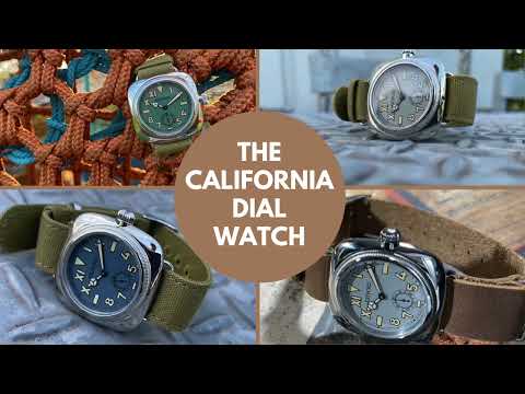 Cushion watch California dial smoky blue
