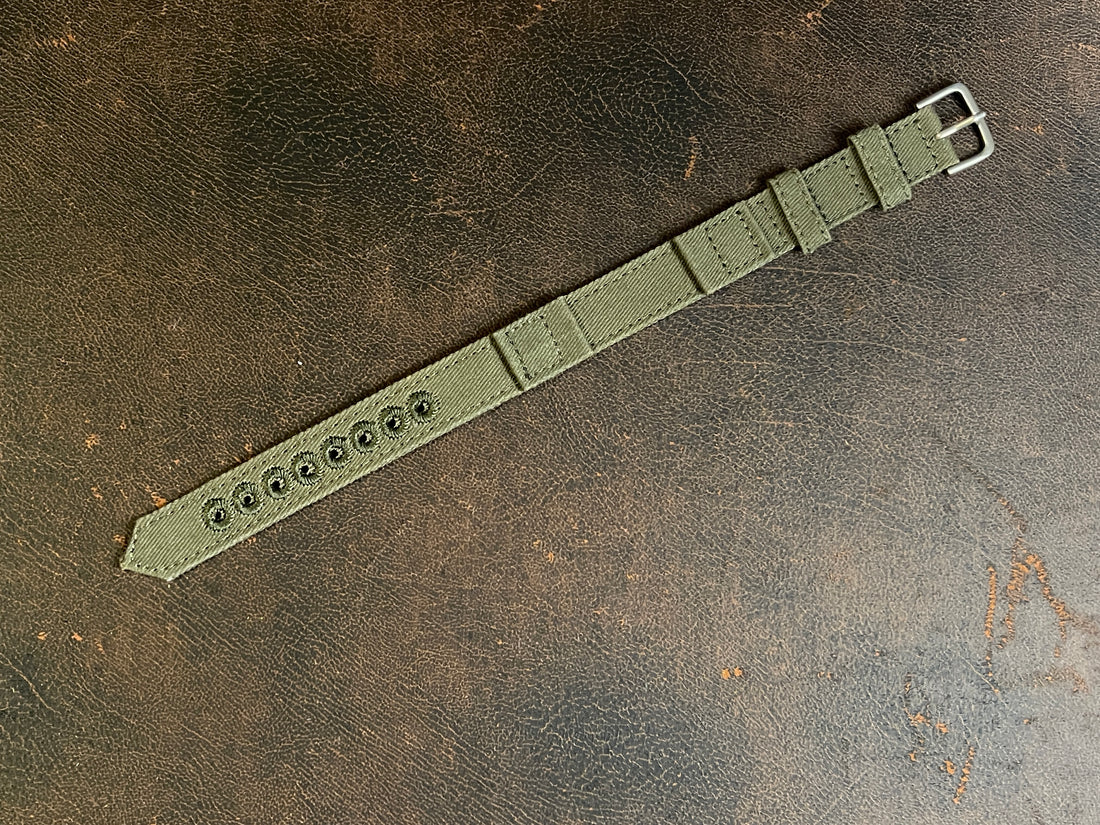 16mm width green cloth dress strap