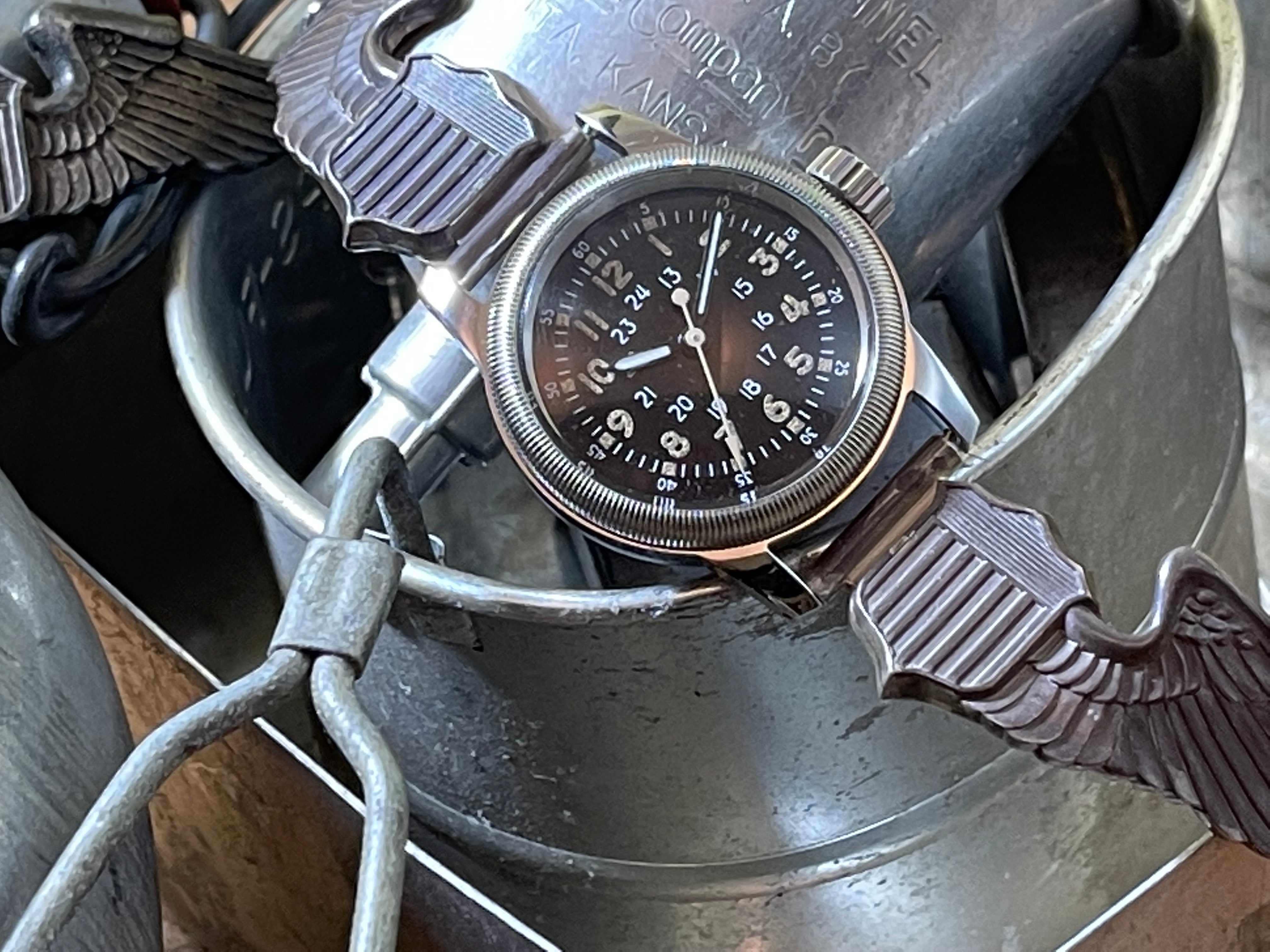 TYPE A-17 vintage 925 Silver Pilot wing – M.R.M.W Montre Roroi Military  Watch