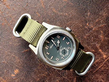 Big turtle small second brown genuine leather crazy horse strap