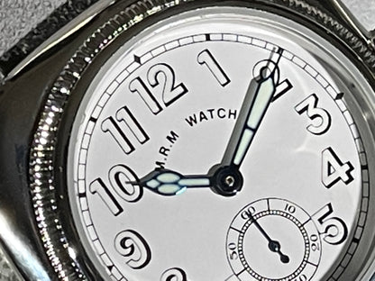 Cushion watch white dial